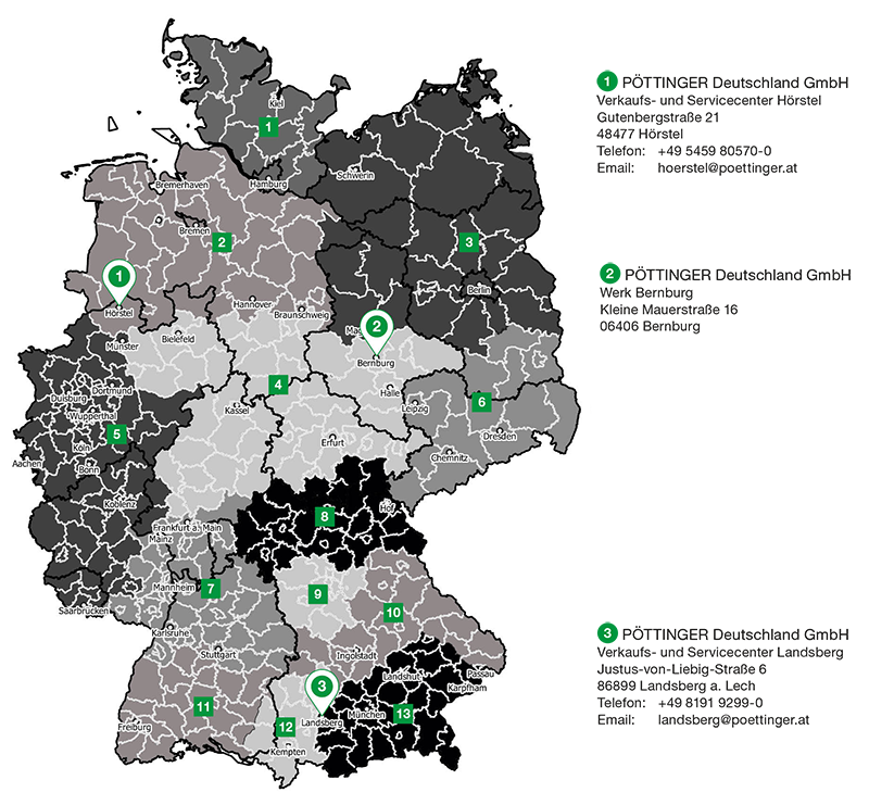 Außendienstlandkarte Deutschland