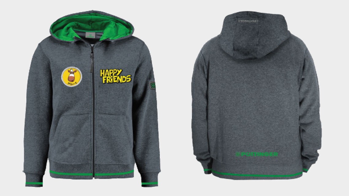 The Happy Friends collection: New T-shirt and hooded sweater jacket now available
