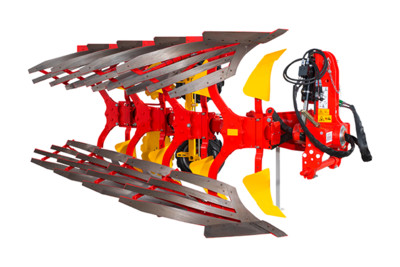SERVO 35 S medium-duty mounted reversible ploughs with reinforced tilting trestle, up to 170 HP